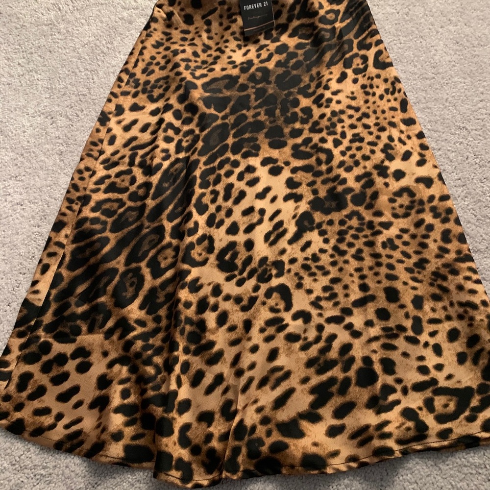 Satin Cheetah Skirt